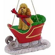 Apricot Poodle Ornament