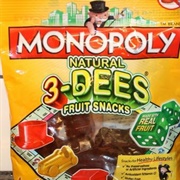 Monopoly 3-Dees Fruit Snacks