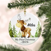 Baby Moose Ornament