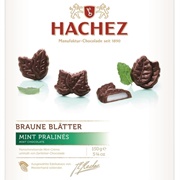 Hachez Mint Praline Chocolate Leaves