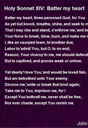 Batter My Heart (John Donne)