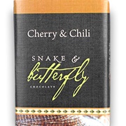 Snake &amp; Butterfly Cherry &amp; Chili Chocolate Bar