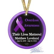 Overdose Awareness Ribbon Ornament