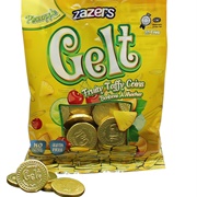 Zazers Gelt Pineapple Taffy Coins