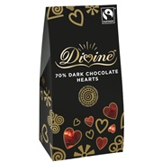 Divine 70% Dark Chocolate Hearts