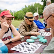 Play Checkers in the Park