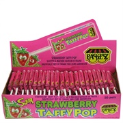 Paskesz Sour Strawberry Taffy Pop