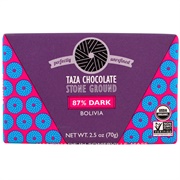 Taza Stone Ground Bolivia 87% Dark Chocolate Bar