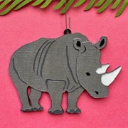 Black Rhinoceros Ornament