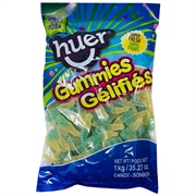 Huer Gummies Sour Blue Raspberry Bottles