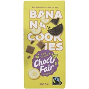 Choc&#39;o Fair Banana Cookies Chocolate Bar