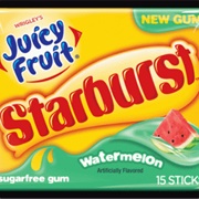 Juicy Fruit Starburst Watermelon Gum