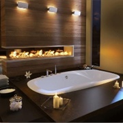 Fireplace Bathroom