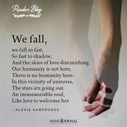 We Fall - Poetry  by Alexis Karpouzos