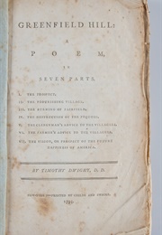 Greenfield Hill: A Poem in Seven Parts (Timothy Dwight)