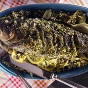 Baked Calico Bass