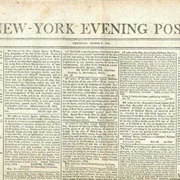 Alexander Hamilton Launches New York Evening Post 1801