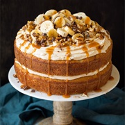 Salted Caramel Banana Cake