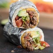 Beef Sausage Burrito