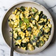 Zucchini Corn Parmesan Salad