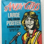 Donruss Andy Gibb Poster &amp; Bubble Gum