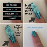 Apply Nail Polish Strips and Allow to Cure Overnight