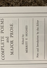 John Milton: Complete Poems and Major Prose (Second Copy) (Merritt Y. Hughes, Ed.)