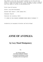 Anne of Avonlea (L.M. Montgomery)