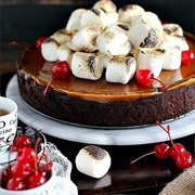 Marshmallow Chocolate Caramel Cheesecake