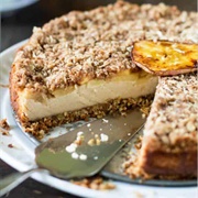 Bavarian Apple Oatmeal Streusel Cheesecake