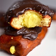 Chocolate Covered Custard Donut