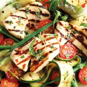 Halloumi Courgette Salad