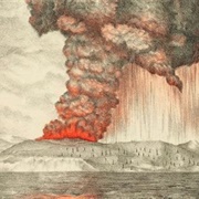 Krakatoa Volcano Explosion, One of the Largest in Modern History 1883