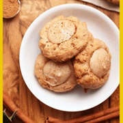 Vegan Eggnog Cheesecake Thumbprint Cookies