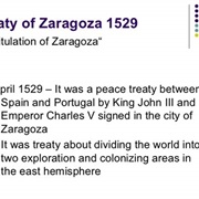 Treaty of Zaragoza 1529