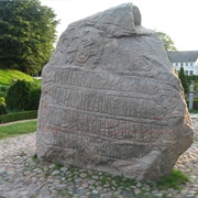 Jelling Mounds, Runic Stones and Church, Denmark