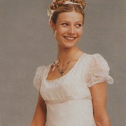 Gwyneth Paltrow in White Visions of Beauty Dress- Emma