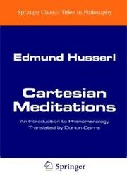 Cartesian Meditations (Edmund Husserl)