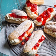 Strawberry Cheesecake Eclairs