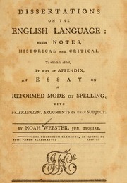 Dissertations on the English Language (Noah Webster)