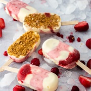 Strawberry Cheesecake Ice Cream Bars