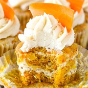 Carrot Cake Cheesecake Swirl Cupcakes