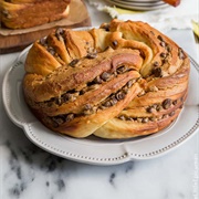 Peanut Butter Chocolate Chip Twisted Swirl Bread