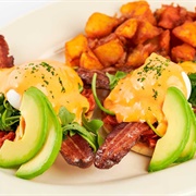 Bacon and Avocado Benedict