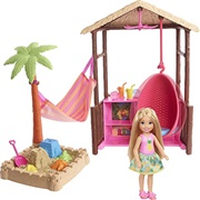 Barbie Chelsea Doll and Tiki Hut