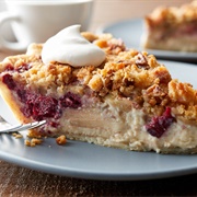 Apple Cranberry Streusel Custard Pie