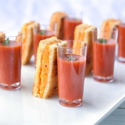 Grilled Cheese Bites With Soup