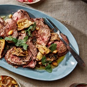 Sumac-Rubbed Lamb With Minty Artichokes