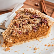 Apple Butter Pumpkin Pie With Streusel Topping