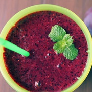 Plum Blueberry and Strawberry Smoothie